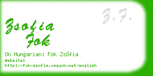 zsofia fok business card